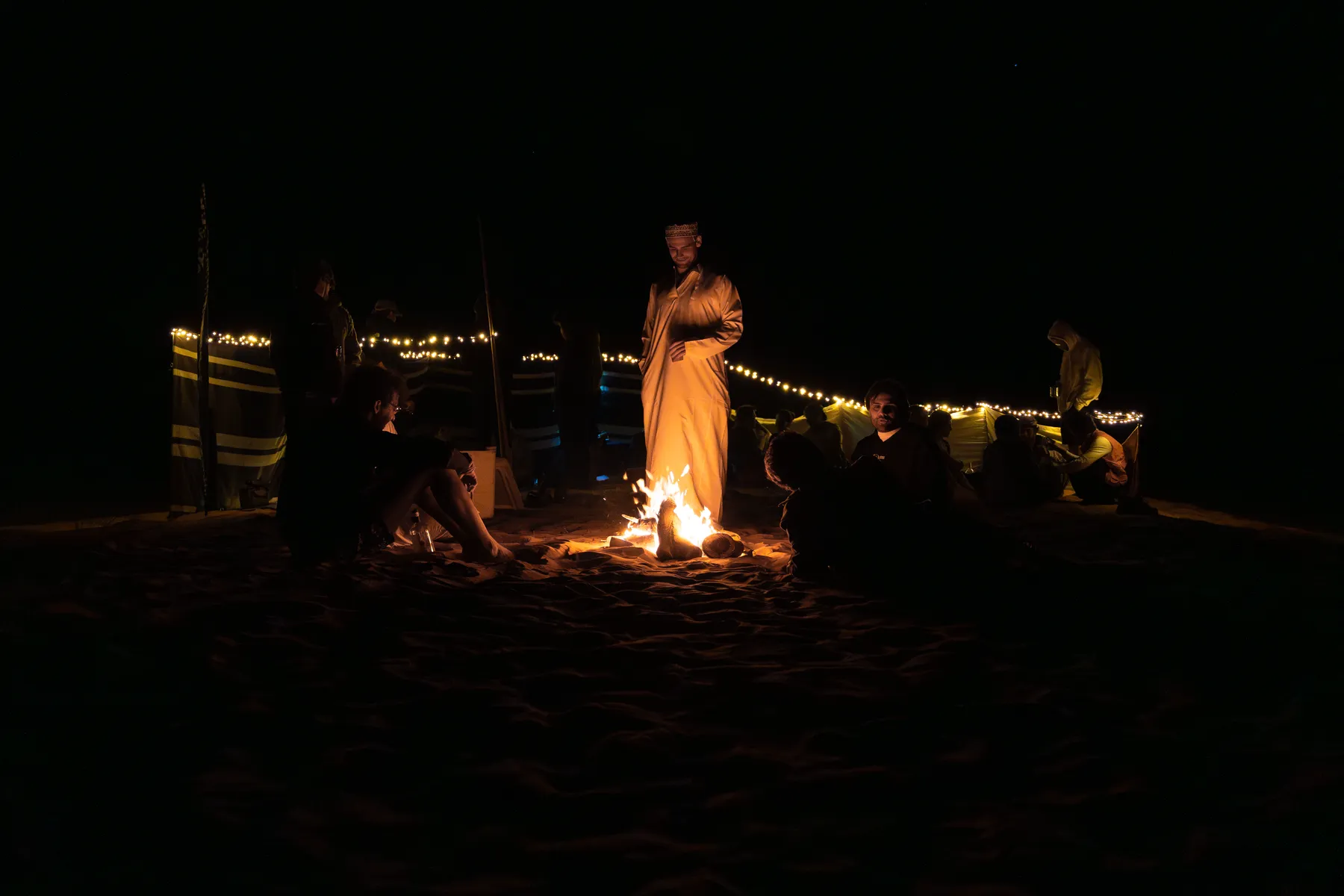 Checkpoint night bonfire
